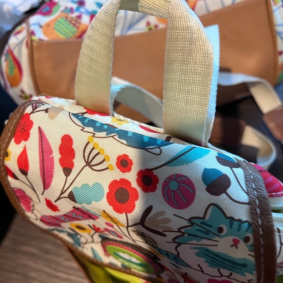 LILY BLOOM Marley Floral Print Backpack in the Love Cats or Playful Garden Cats - Picture 5 of 13